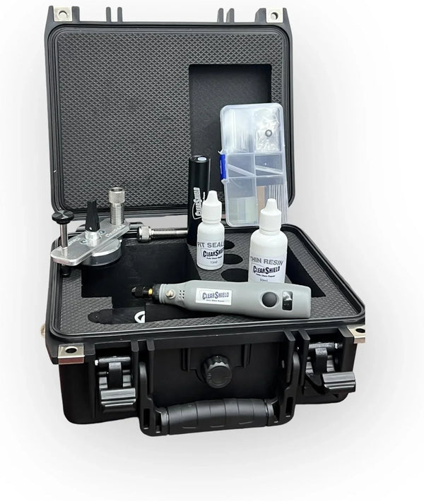 Clearshield Windshield Repair Kit Professional Auto Glass Repair Kit for Rock Chip or Cracks - Restores to a Fine Smooth Finish (1,000 Repairs) Q5