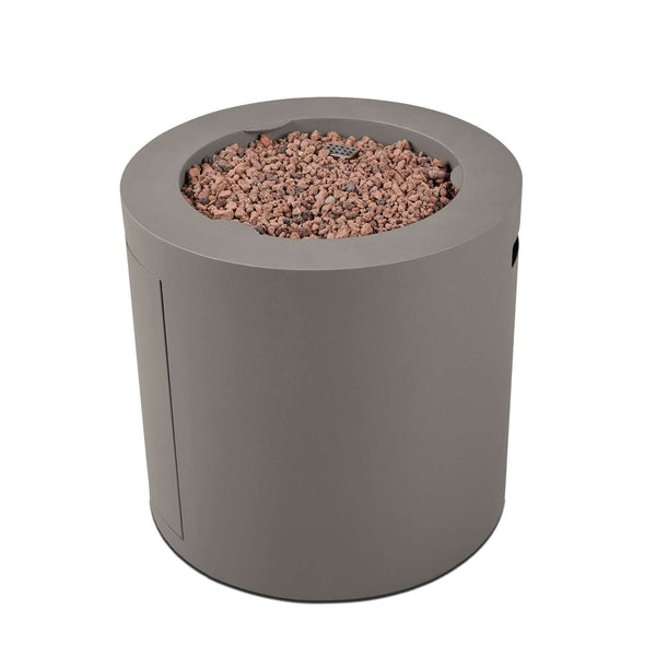 Aegean Steel Propane Fire Pit Hidden Tank in Mist Gray, 24-in B4