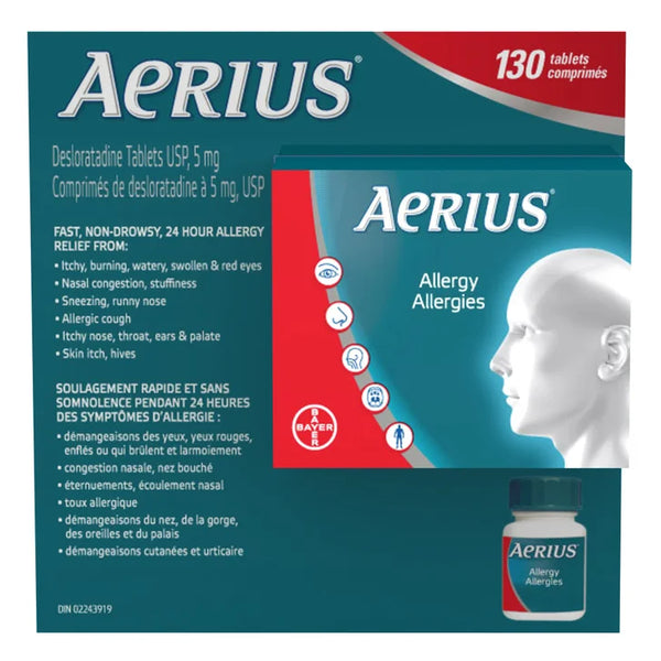 Aerius Allergy Relief, 130 Tablets Q4