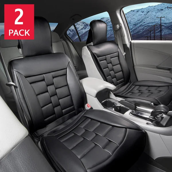 Alpena Black Padded Universal Fit Luxury Seat Cover, 2-pack B6