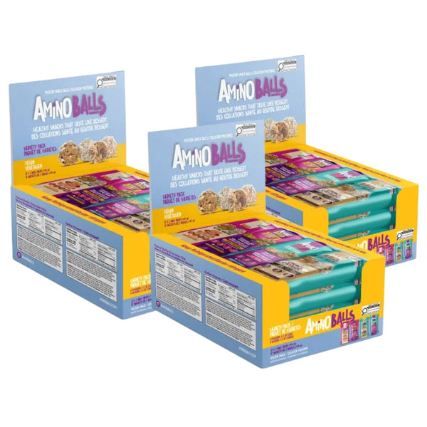 Amino Balls Vegan Protein Variety Pack, 36 x 40 g Z7