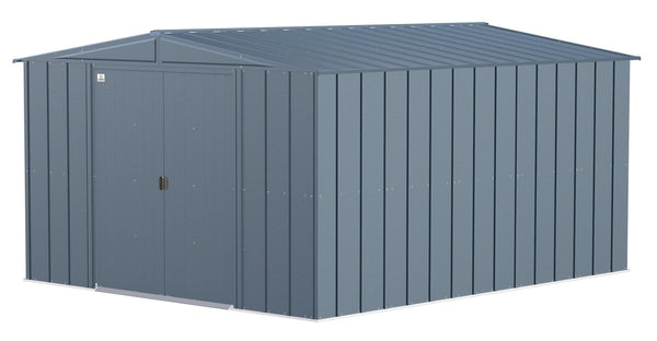Arrow Classic Galvanized Steel Storage Shed, Blue Grey, 10-ft x 12-ft V2