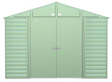 Arrow Select Galvanized Steel Storage Shed, Sage Green, 10-ft x 12-ft