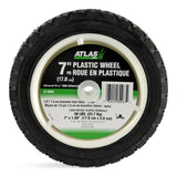Atlas Lawn Mower Replacement Wheel, Wide Tread 7-in x 1.5-in
