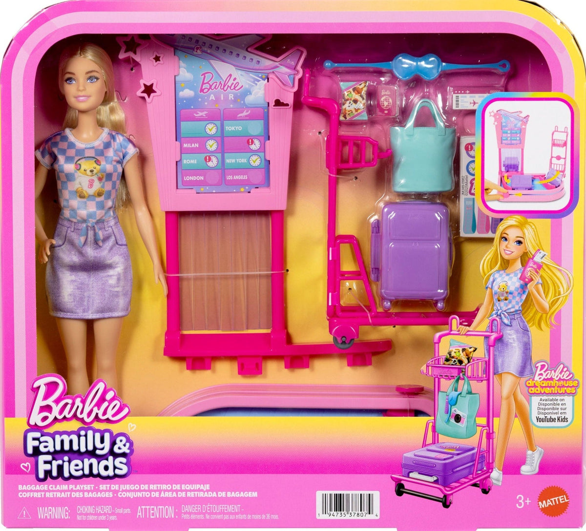 Barbie Doll and Travel Playset