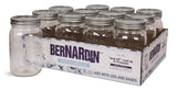 Bernardin Decorative Glass Mason Jars with Snap Lids, 1 L, 12 Count