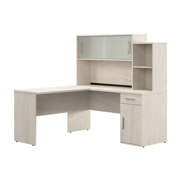 Bestar Orford L-Shaped Desk with Hutch Z8