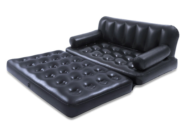 Bestway 5-in-1 Inflatable Multi-Functional Sofa Air Couch, Double, Navy H0