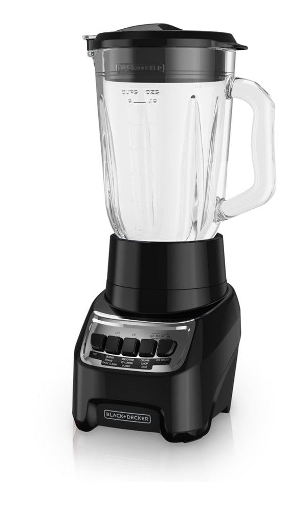 Black & Decker Blender Power Crush 4-Speed Piano Key, Black, 700W V6