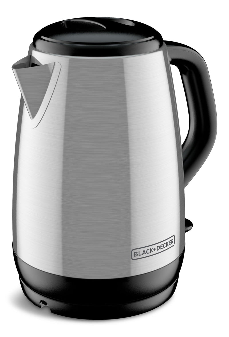 Black & Decker Cordless Electric Kettle with Auto Shut Off, Stainless Steel, 1.7L W6