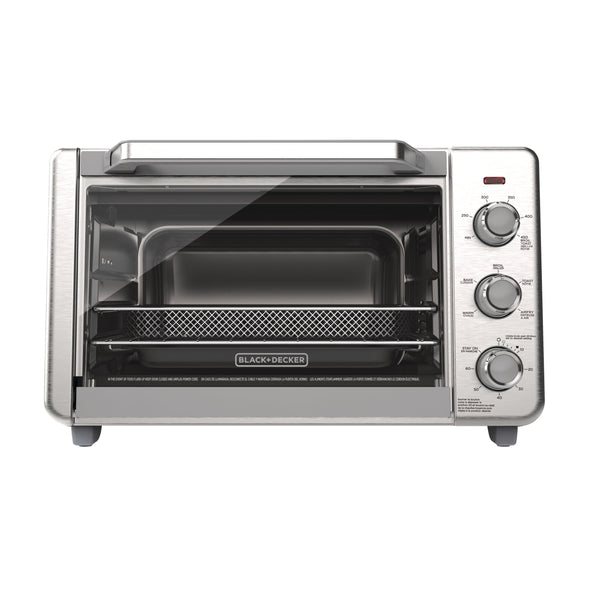 Black & Decker Crisp 'N bake 6-Slice Air Fryer Toaster Oven, Stainless Steel, 5 Cooking Functions G1