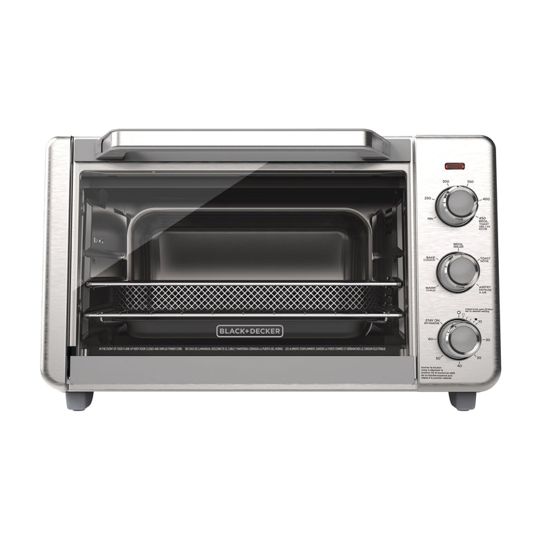 Black & Decker Crisp 'N bake 6-Slice Air Fryer Toaster Oven, Stainless Steel, 5 Cooking Functions G1