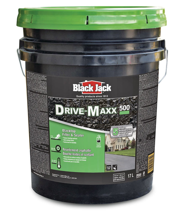 Black Jack Drive-Maxx 500 5-Year Asphalt Driveway Filler & Sealer, 32.5 sq. m Coverage, 17-L X5