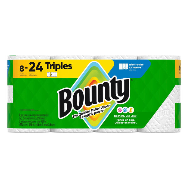 Bounty Select-A-Size Triple Roll Paper Towel, 2-ply, 8-pk I2