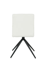 Brassex Ethan White Fabric Upholstered Armless Dining Chair, 2-pc