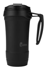 bubba Hero Stainless Steel Insulated Travel Mug with Handle, Rubberized Licorice, 18 oz