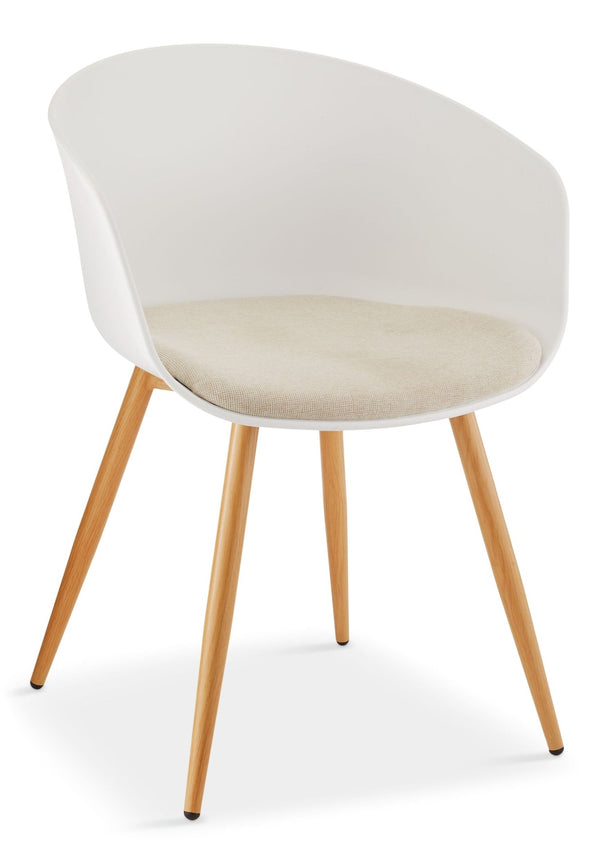 Canvas Andie Elegant & Modern Dining Chair, White I4