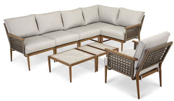 CANVAS Baffin All-Weather Wicker Outdoor/Patio Conversation Set with Custom Fit Cover D6