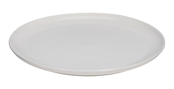 CANVAS Bettina Glossy Stoneware Dinner Plate, 1-pc, White Speckle Q4