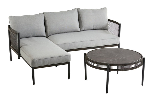 CANVAS Brooks Outdoor Patio Sectional Set, 3-pc, Water/Stain/Fade-Resistant Cushions N6