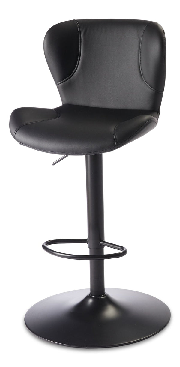 CANVAS Burnaby Gas-Lift Bar Stool, Black P1