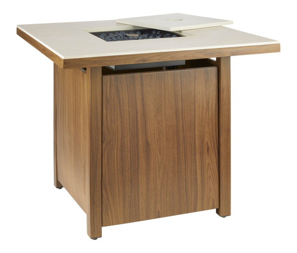 CANVAS Clarke LP Gas Outdoor Fire Table, 40,000 BTUs, 30-in, Brown V8
