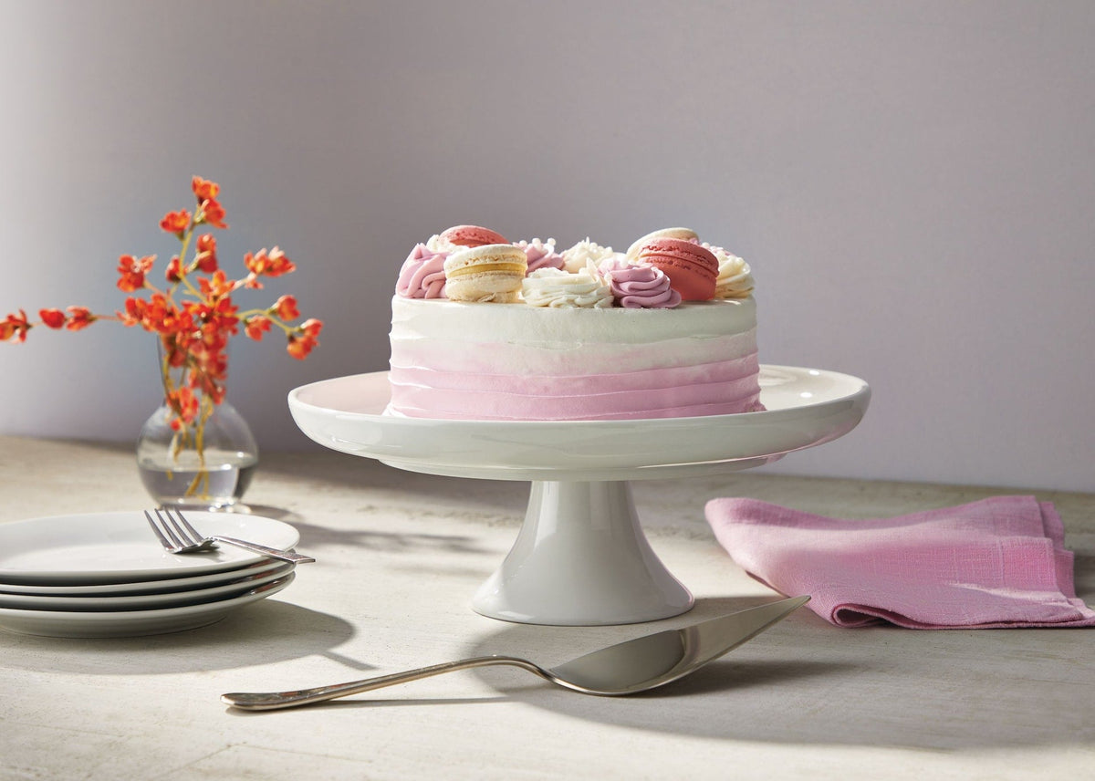 CANVAS Porcelain Multi-Functional Cake Stand, White, 11.75-in