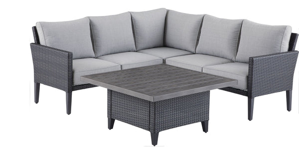 CANVAS Renfrew Square Outdoor Patio Conversation Dining Set with UV-Resistant Cushions, 3-pc I1