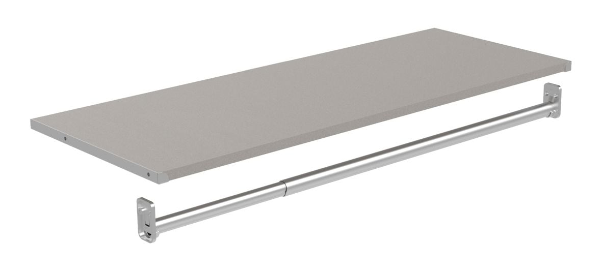 ClosetMaid Modular Shelf & Hang Rod Kit, Taupe