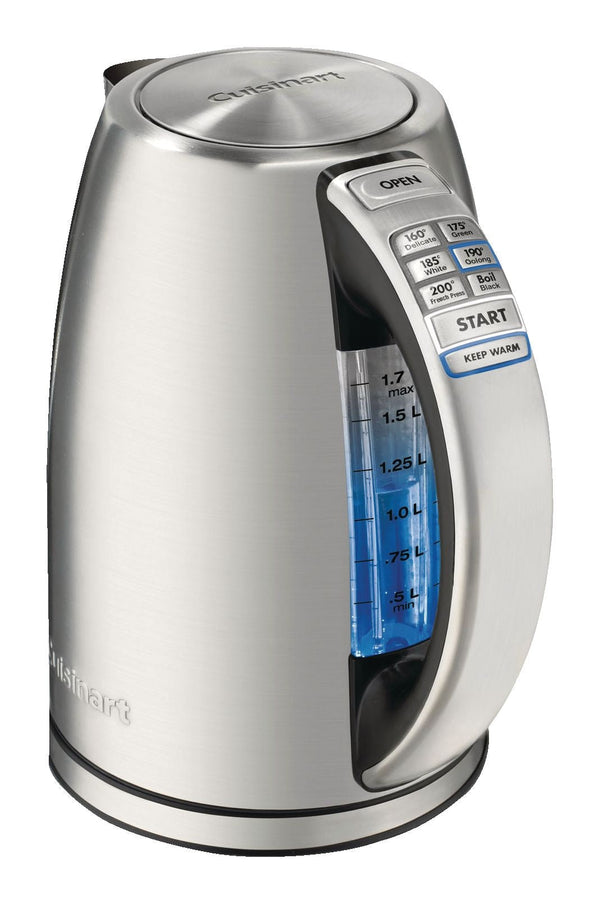 Cuisinart Cordless Electric Kettle with 7 Preset Temperatures, Stainless Steel, 1.7-L I0