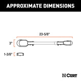 CURT 18016 Adjustable Bike Adapter Beam for Angled Frames, 22-1/-in to 31-in