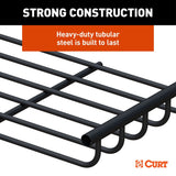 CURT 18124 Steel Roof Rack Cargo Basket/Carrier Extension, Black, 6-sq.ft
