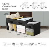 Decomomo Collapsible Transparent Front Cube, 11-in, 6-pk, Black