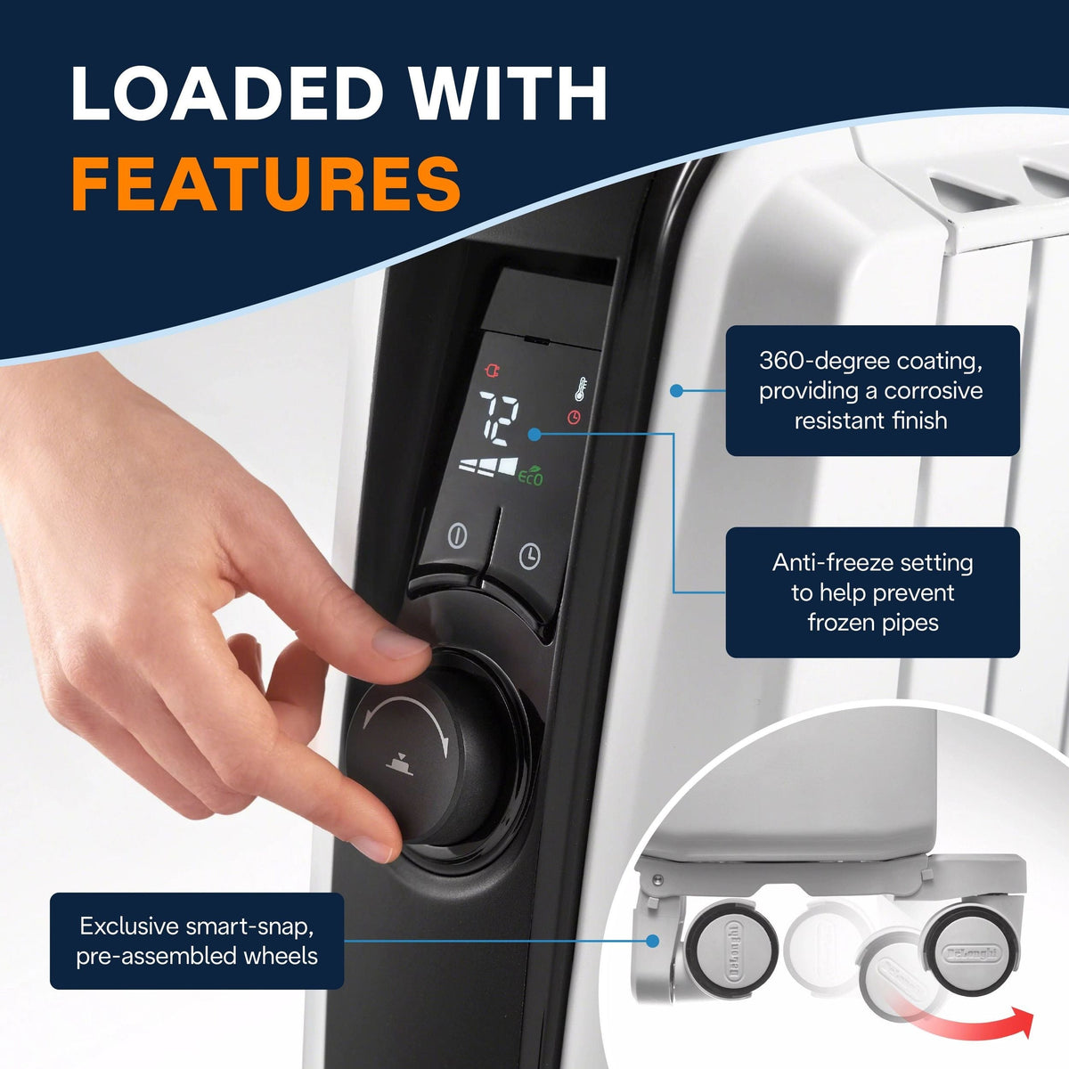 DeLonghi TRD50615ECA Dragon Full Room Radiant Heater