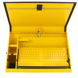 DEWALT Triangle Portable Multi-Tier Steel Tool Box with Power Outlet, 36-in