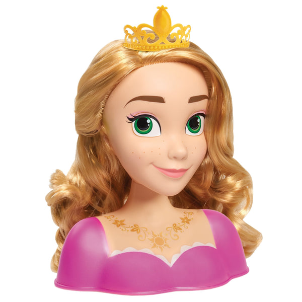Disney Princess Deluxe Hair Styling Head Toy with 14 Accessories, Assorted, Ages 3+ M8