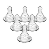 Dr. Brown's Natural Flow Level 2 Silicone Nipples, 6-pk