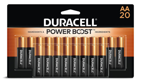 Duracell Coppertop AA Batteries, Alkaline, 20-pk E7