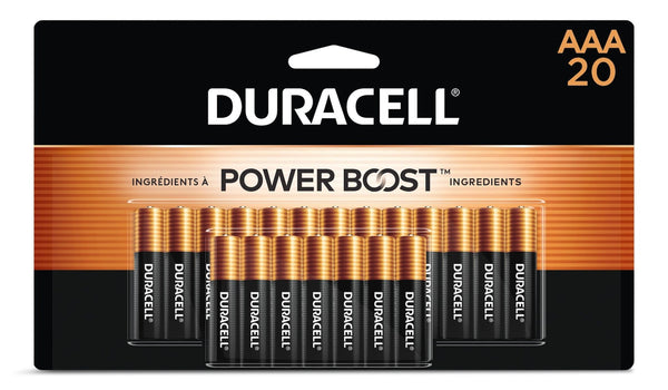 Duracell Coppertop AAA Batteries, Alkaline, 20-pk G8