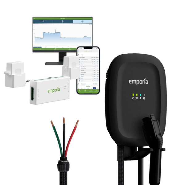 Emporia 48A Wi-Fi Level 2 Hardwired J1772 EV Charger with Load Management O9