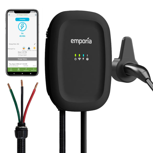 Emporia 48A Wi-Fi Level 2 Hardwired NACS EV Charger Z8