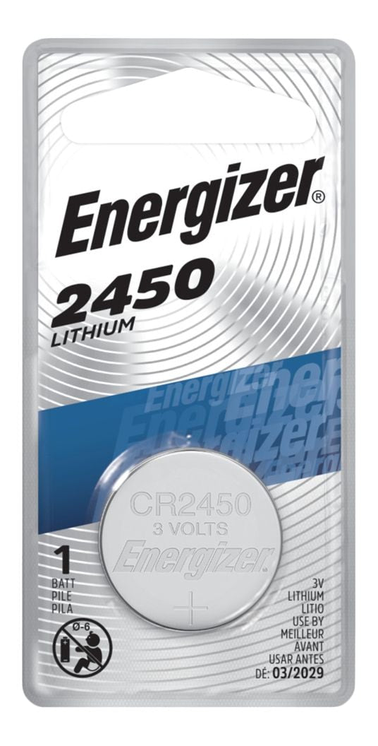 Energizer 1-pk CR2450 3V / 3 Volt Lithium Coin Cell Battery, Long Lasting, All Purpose K4