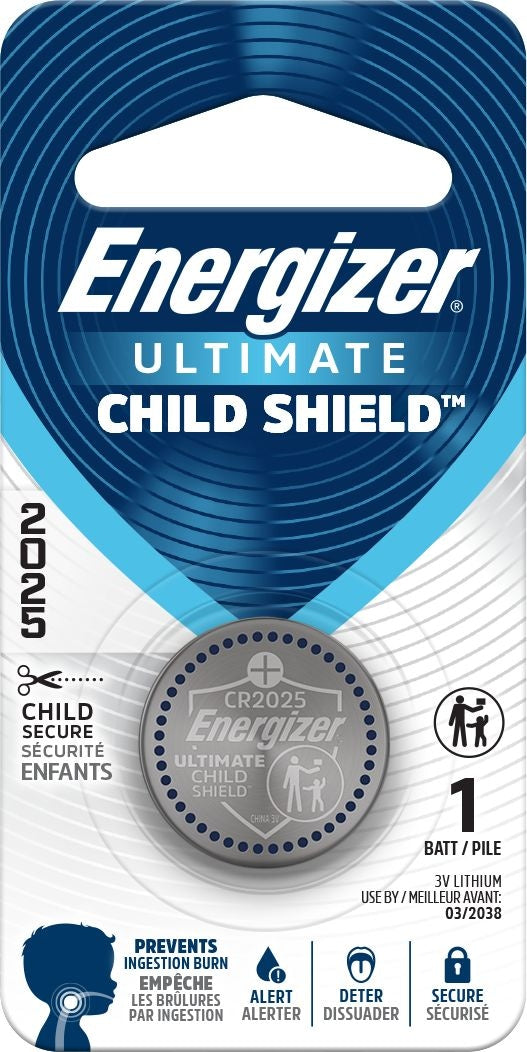 Energizer 2025 Child Shield Lithium Battery D1