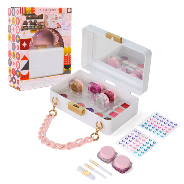 FAO Schwarz Girls Purse Makeup Case, Pink S1