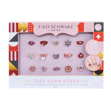 FAO Schwarz Kids Glam Rings Set, 15 Piece, Pink