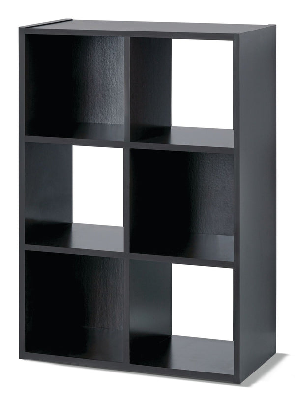 For Living 6-Cube Storage Organizer, Bookcase/Bookshelf, Dark Brown Finish A7