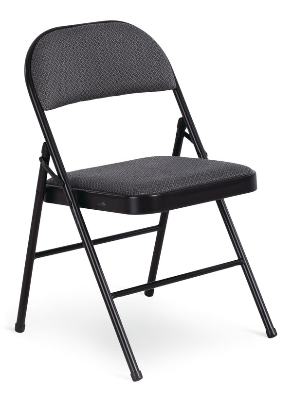 For Living Fabric Folding/Compact Chair, Grey Fabric & Black Frame P1
