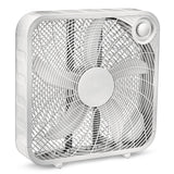 For Living Plastic 5-Blade Portable Box/Floor Fan, 2-Speed, White, 20-in