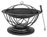For Living Savona Round Wood-Burning Outdoor Fire Bowl/Fire Pit, 29.5 x 20-in