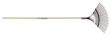 Garden Club 16-in Wide Metal 22-Tine Leaf Rake, 48-in Hardwood Shaft